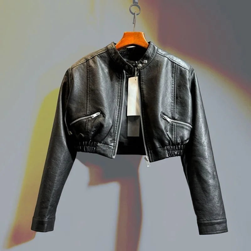 Biker Jackets Womens Jacket For Woman Autumn Armygreen Cargo Style Multi-Pockets Drawstring Camping Utility Hiking Trekking Sexy