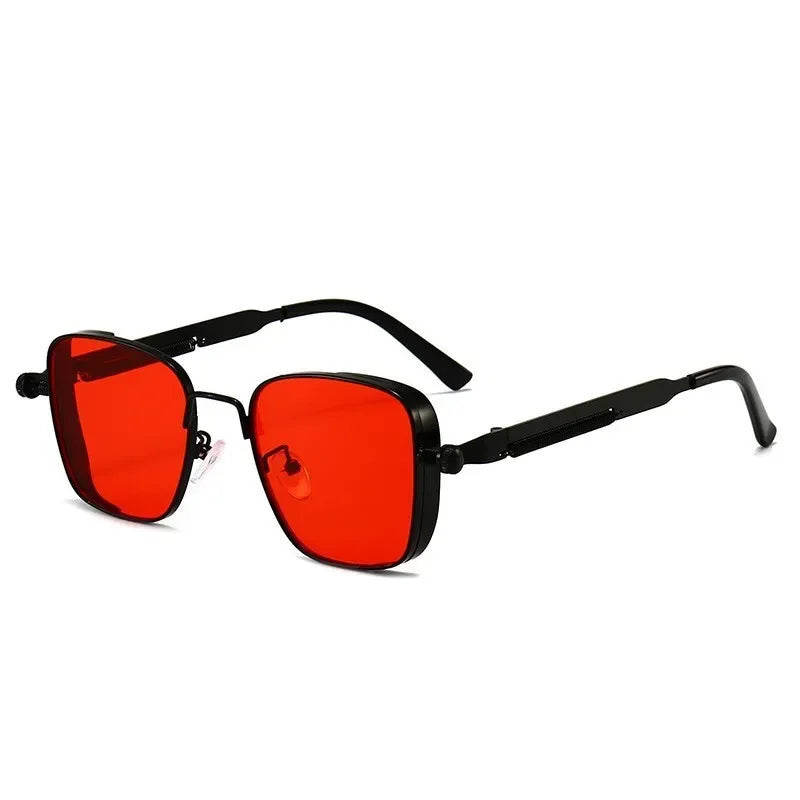 Sun Glasses New Eyeglasses Vintage Steampunk Square Metal Sunglasses Fashionable Versatile Unisex Eyewear Unique Statement Style