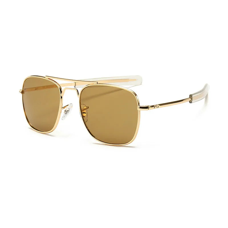 Men luxury Brand Designer Sun Glasses Vintage fashion Aviation AO Sunglasses For Male American Army Military Optical Glass /.\'[