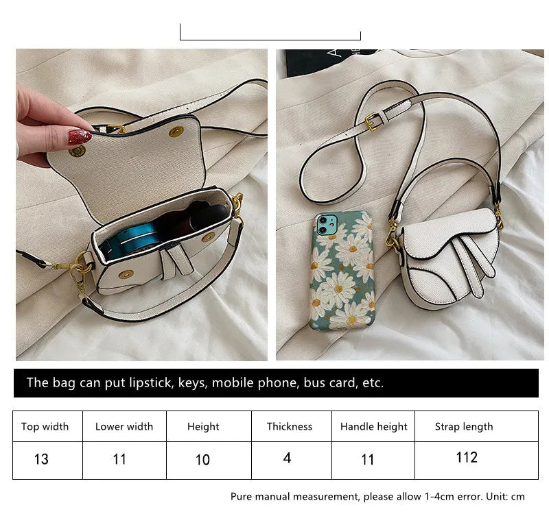 Fashion Children's Bags Ins Girls Niche Messenger Bag Retro Portable Saddle Bag Baby Kids Shoulder Bag Accessories Handbag BM092
