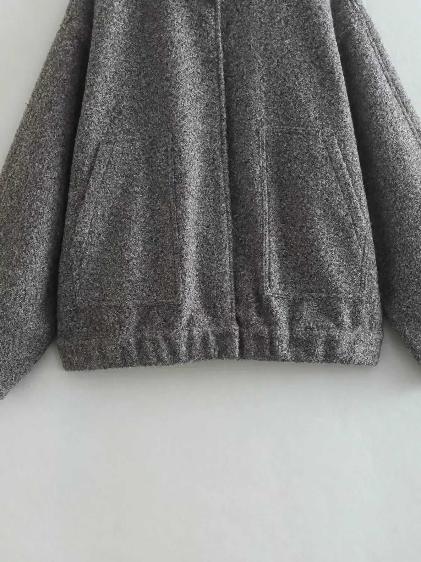Casual Jackets For Women Fashion Chic Lady Long Sleeves Mock Neck Warm Coat Top Female Autumn Outwear Bomber Jackets Coats