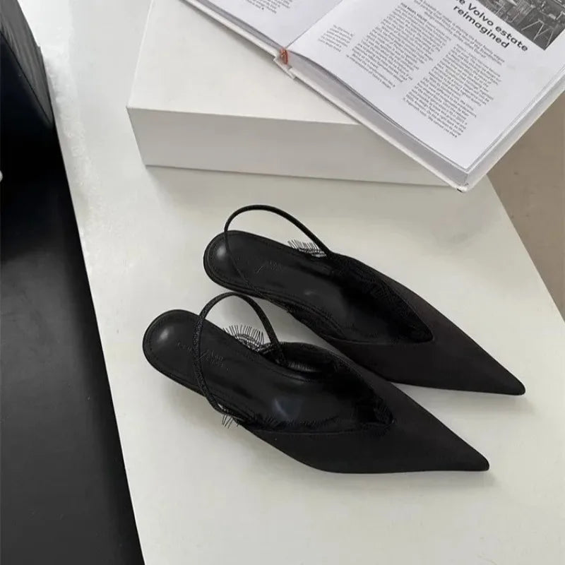 Women Sandals 2025 Summer Pointed Toe High Heels Ladies Fashion Banquet Dress Wedding Party Pumps  Designer Women Shoes