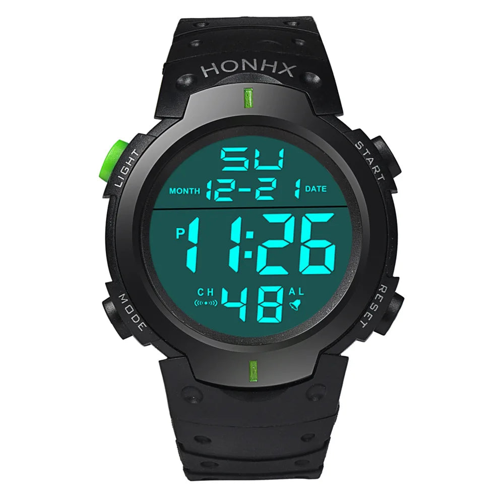 Men Sport LED Watches Men Digital Clock Multi-Functional Rubber Man Fitness Athlete Timekeeping Electronic Watch Reloj