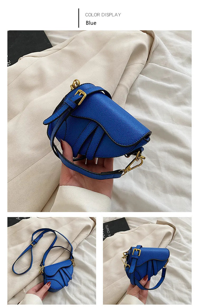 Fashion Children's Bags Ins Girls Niche Messenger Bag Retro Portable Saddle Bag Baby Kids Shoulder Bag Accessories Handbag BM092