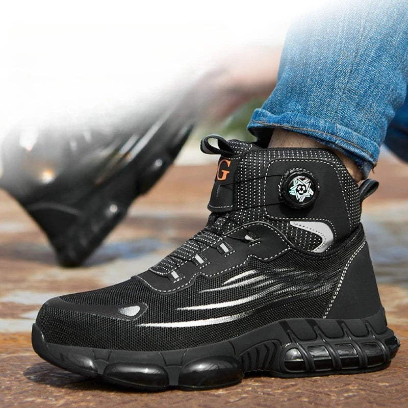 Safety Shoes Work Sneakers Steel Toe Men Women Anti Smash  Shoes Light BreathablePuncture Proof Work Boots Indestructible Safety