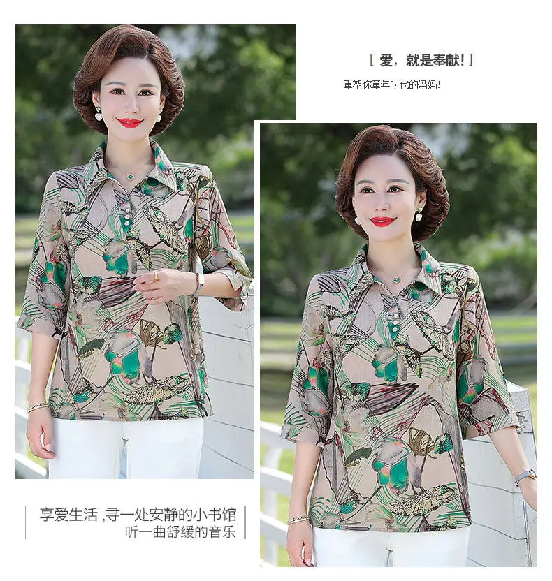 Women Summer Fashion Top Two-piece Set 2025 New Thin Shirt Spring and Summer Chiffon Shirt