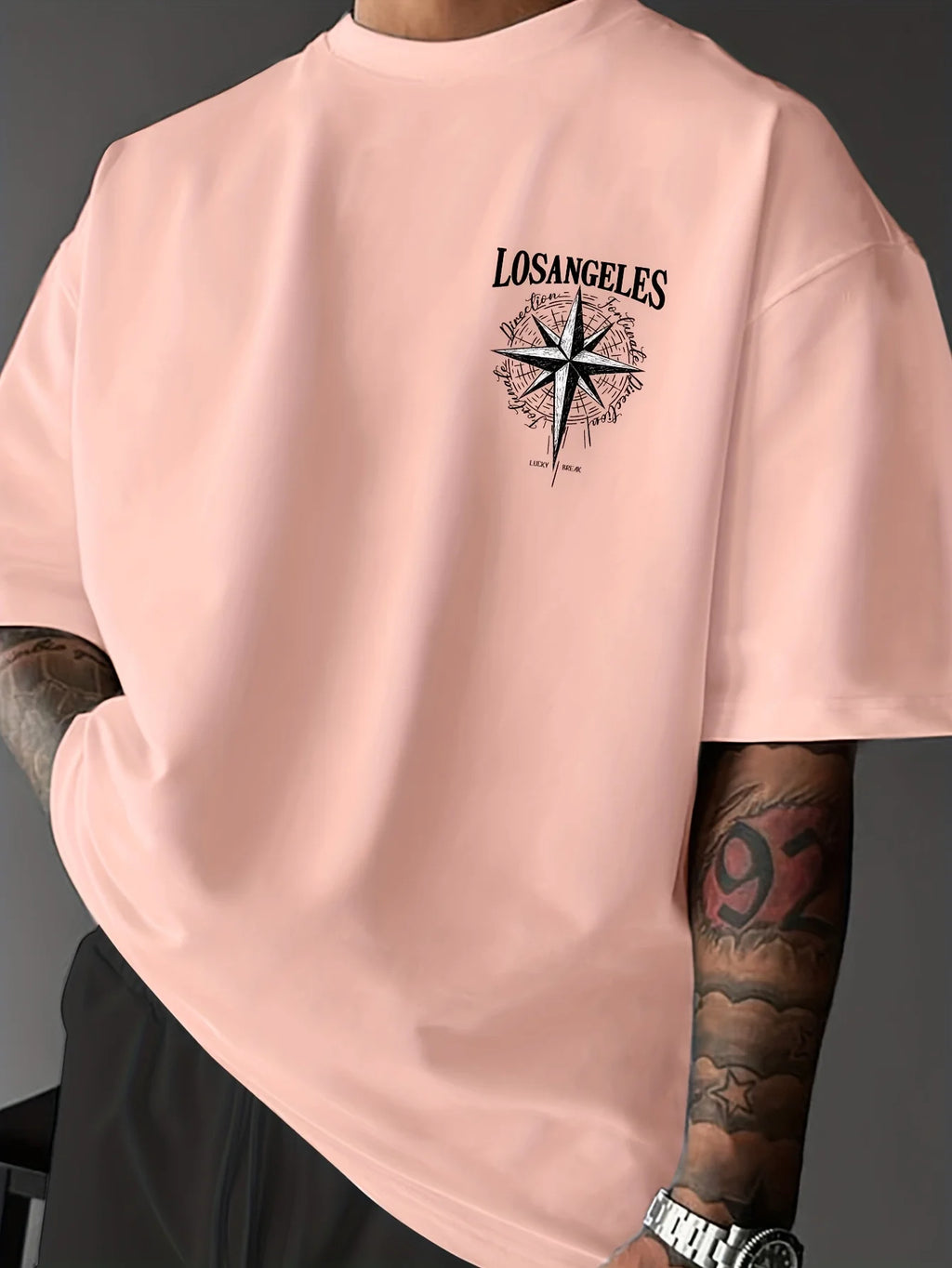 Summer Men  New Geometric Pattern Comfortable Breathable Loose-Tee Shirt 100% Pure Cotton Soft Fabrics Versatile and Comfortable