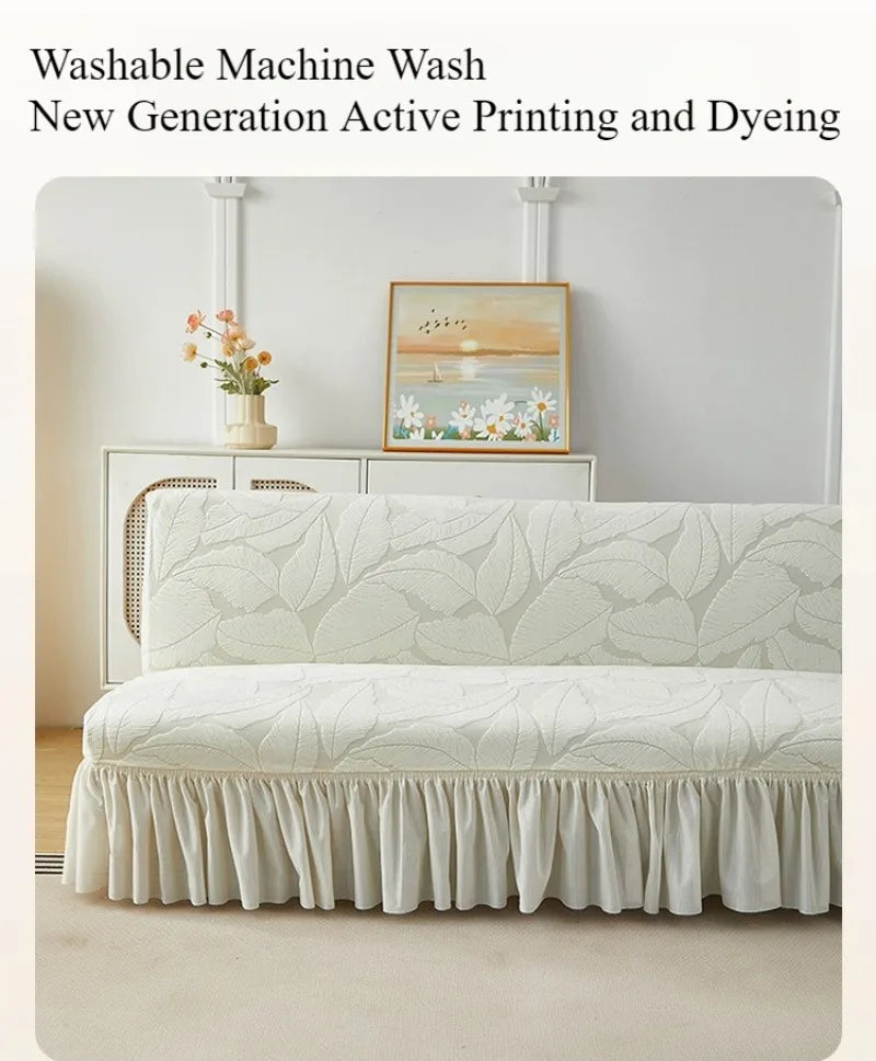 Armless Futon Folding Sofa Bed Cover To Prevent Cat Scratching/Protector Dustproof Non-Slip Stretch Folding Sofa Covers 소파 커버