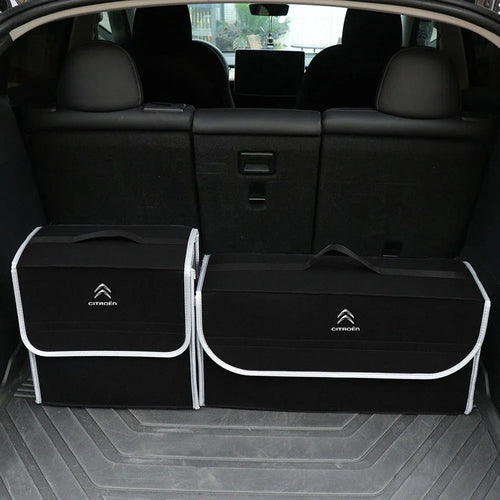 Car Trunk Storage Bag Leather Camping Box Collapsible Auto Organizer For Citroen C1 C2 C3 C4 C5 C6 C8 C4L DS4 DS6 Grand Picasso