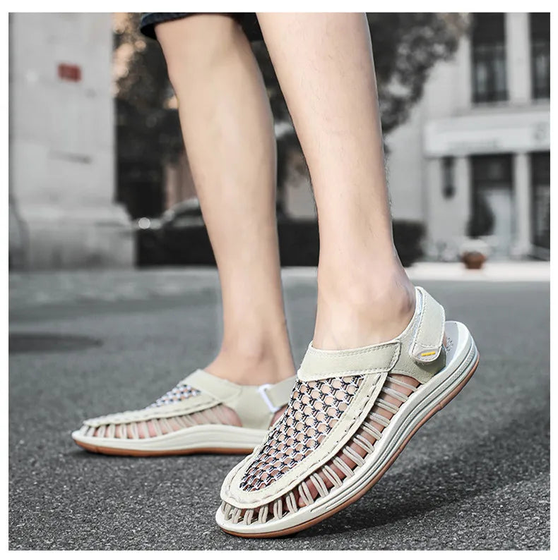 Summer Hand-woven Men's Sandals Fashion Men Casual Shoes Brand Designer Sneakers High Quality Outdoor Beach Sandals Men Shoes