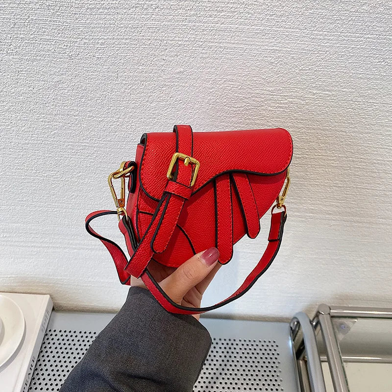 Fashion Children's Bags Ins Girls Niche Messenger Bag Retro Portable Saddle Bag Baby Kids Shoulder Bag Accessories Handbag BM092