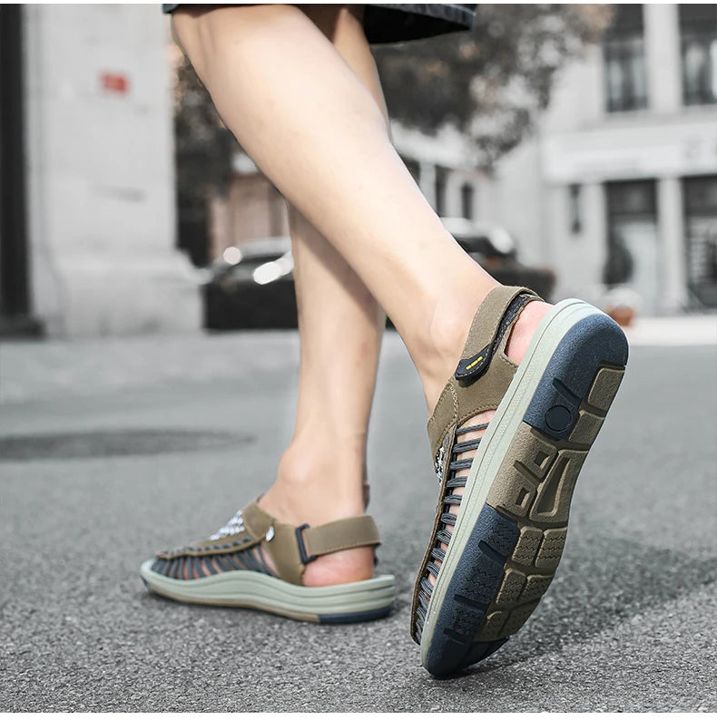 Summer Hand-woven Men's Sandals Fashion Men Casual Shoes Brand Designer Sneakers High Quality Outdoor Beach Sandals Men Shoes
