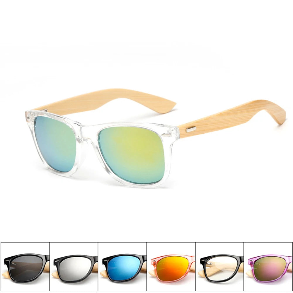 Natural Wooden Sunglasses for Men and Women, Polarized Fashion Sun Glasses with Original Wood Frame