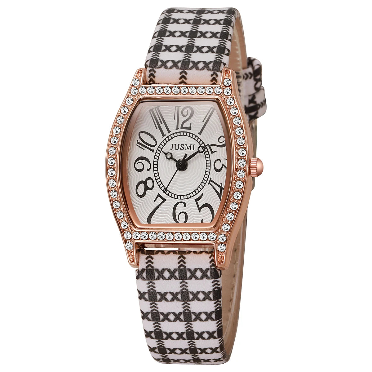 Women’s watch, student design, simple and elegant, lightweight luxury, niche fashion, sophisticated feel, wine barrel shape, exq