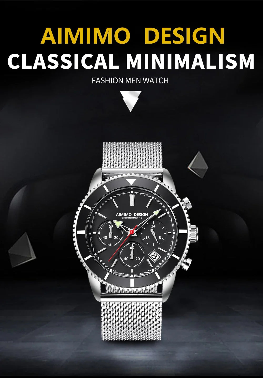 Mens Watches Analog Quartz Chronograph Waterproof Wrist Watches for Men Fashion Business Work Casual Sport Designer Dress Watch
