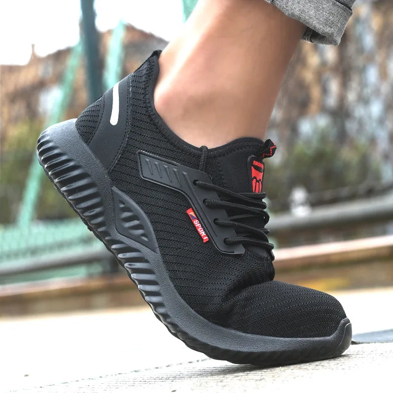 Safety Shoes Work Sneakers Steel Toe Men Women Anti Smash  Shoes Light BreathablePuncture Proof Work Boots Indestructible Safety