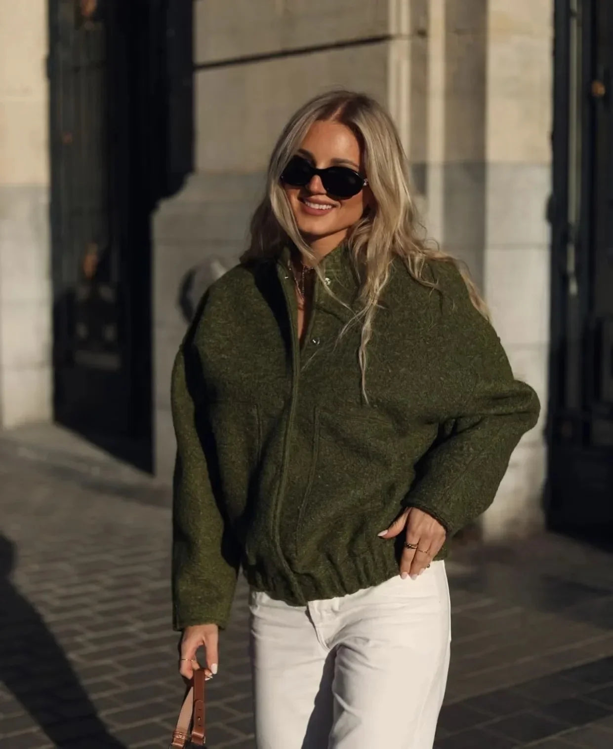 Casual Jackets For Women Fashion Chic Lady Long Sleeves Mock Neck Warm Coat Top Female Autumn Outwear Bomber Jackets Coats
