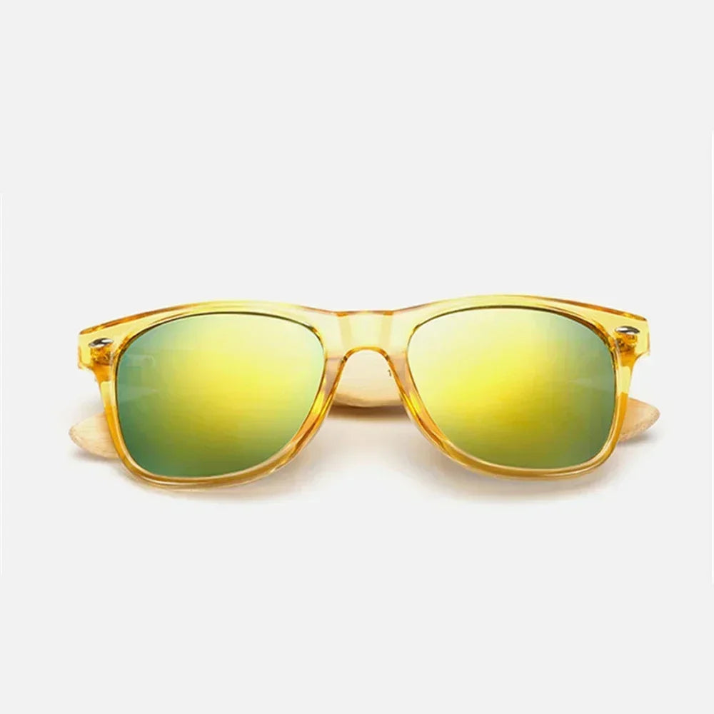 Natural Wooden Sunglasses for Men and Women, Polarized Fashion Sun Glasses with Original Wood Frame