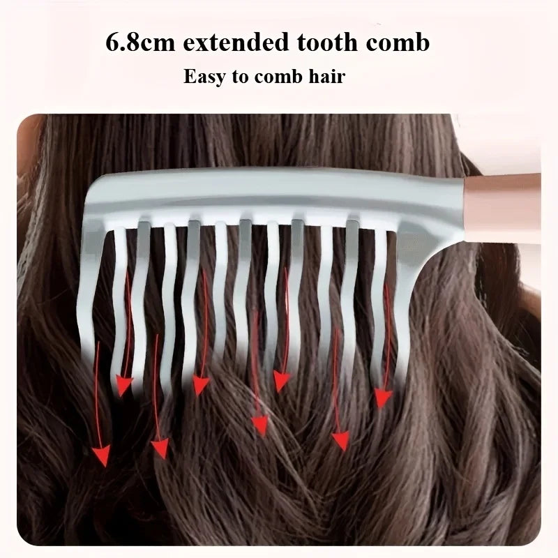 1pc Dual Wide-Tooth Hair Combs, Ideal for Long Curls & Voluminous Styles, Curly Hair Management &Home Massage, Elegant Hair Care