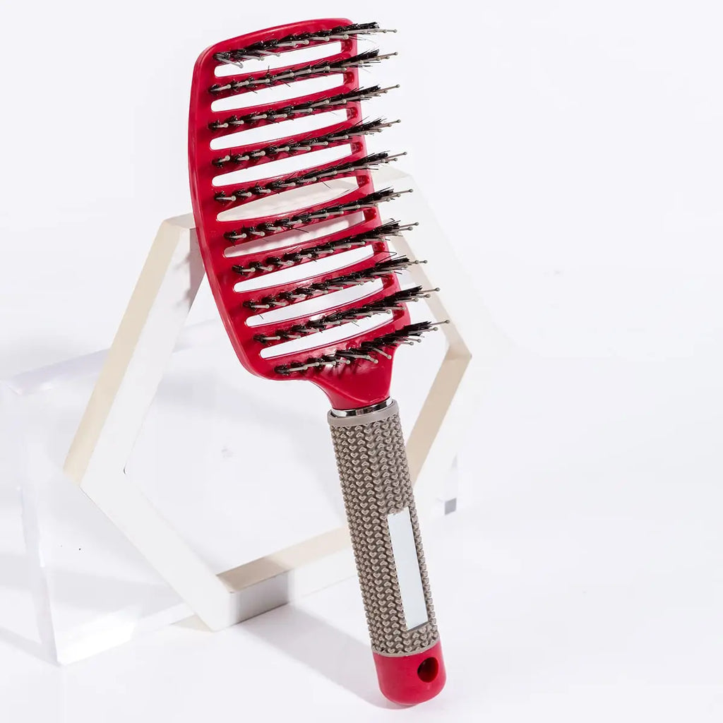 Hair Brush Scalp Massage Comb Hairbrush Boar Bristle Nylon Women Wet Curly Detangle Hair Brush Salon Hairdressing Styling Tool