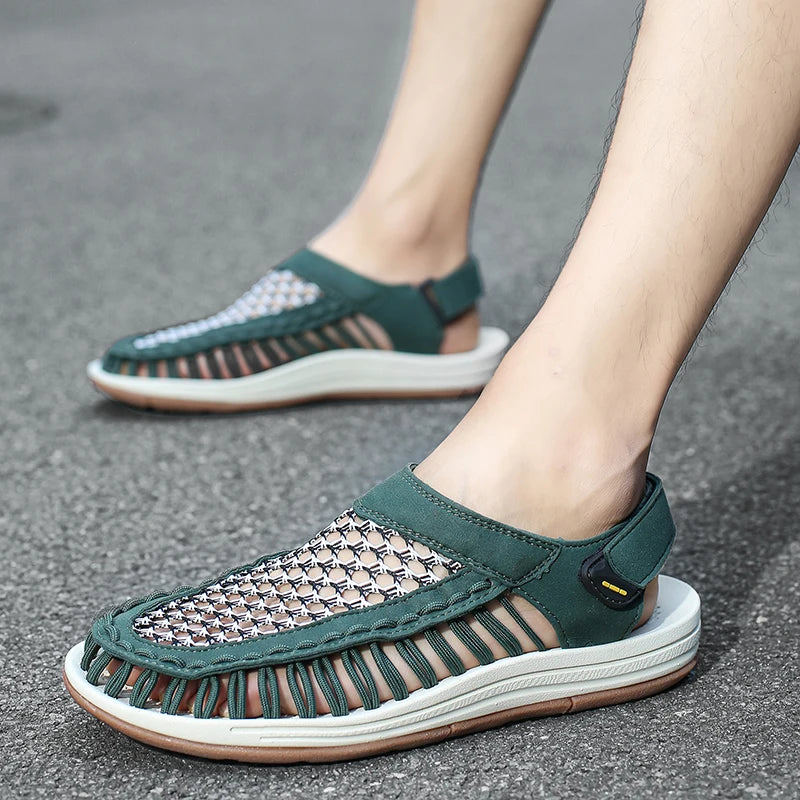 Summer Hand-woven Men's Sandals Fashion Men Casual Shoes Brand Designer Sneakers High Quality Outdoor Beach Sandals Men Shoes