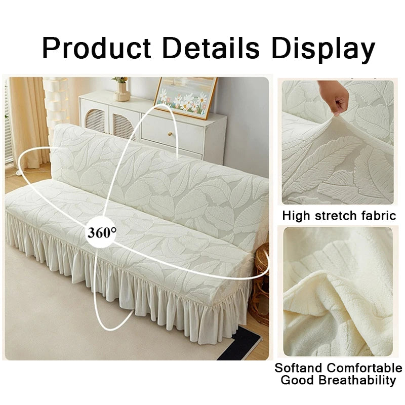 Armless Futon Folding Sofa Bed Cover To Prevent Cat Scratching/Protector Dustproof Non-Slip Stretch Folding Sofa Covers 소파 커버