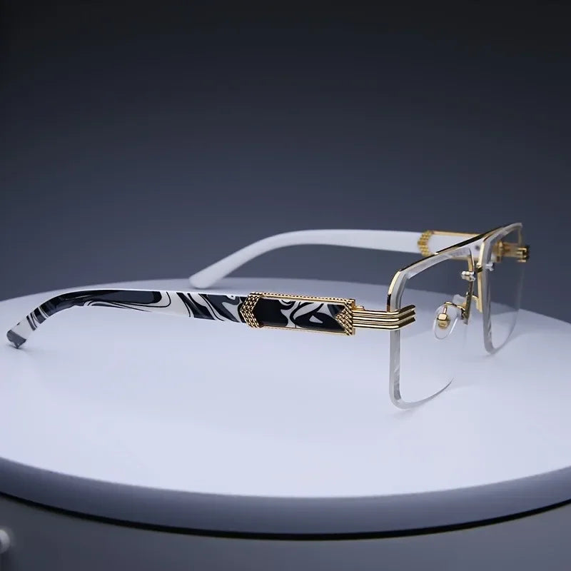 Trendy Rimless Sunglasses for Men Women Fashion Frameless Rectangle Sun Glasses Retro Shades Summer Traveling Eyewear UV400
