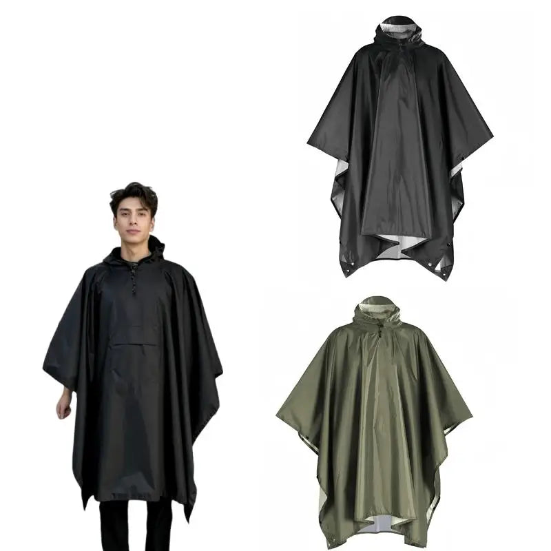 Rain Coat Travel Raincoat Waterproof Rain Poncho Hooded Sun Shelter For Outdoor Camping Hiking Fishing Cycling Climbing