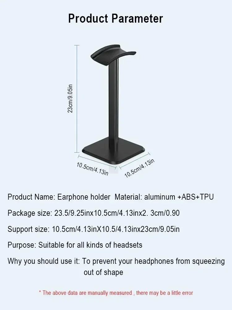 VIKEFON Headphone Stand Desktop Headset Holder-Desk Earphone Stand for All Headsets Such as Airpods Max HyperX Gaming Headphones