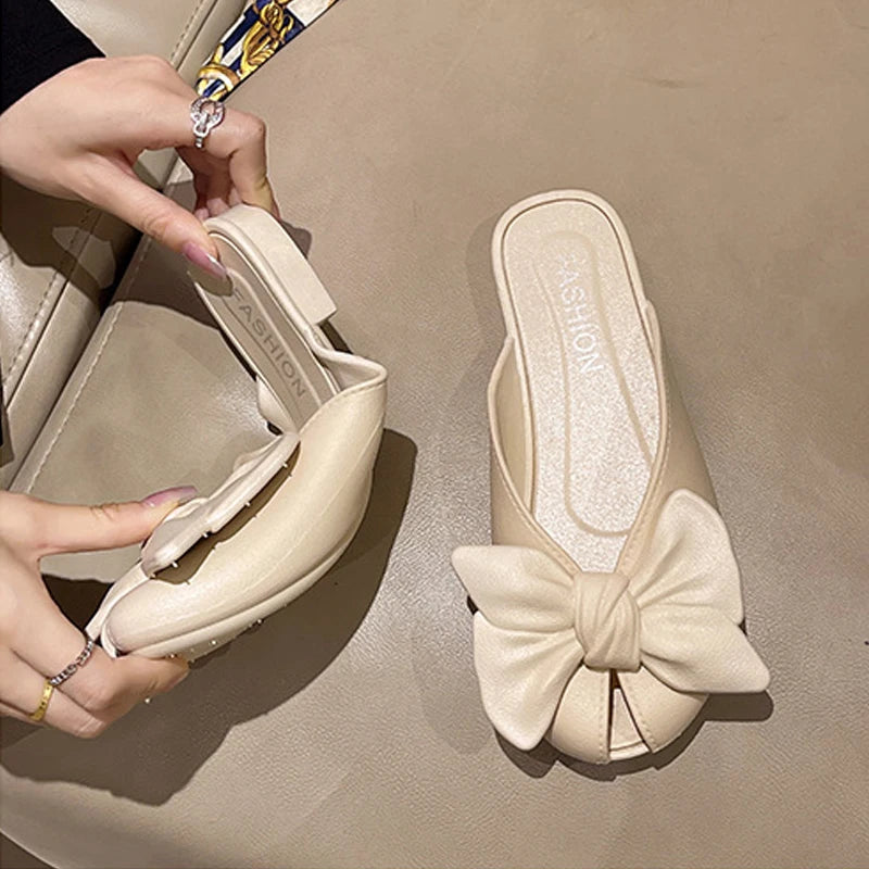 Women's Sandals Blin Blin Sweet Summer Sandals Shoes Women New Flat Sandals Beach Slippers For Summer Footwear Chaussures Femme