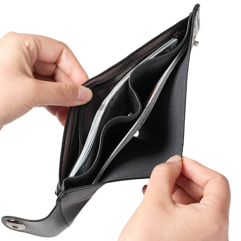 Men's wallet with multiple card slots, casual men's wallet, short product, ticket holder, zero wallet, multifunctional card bag,