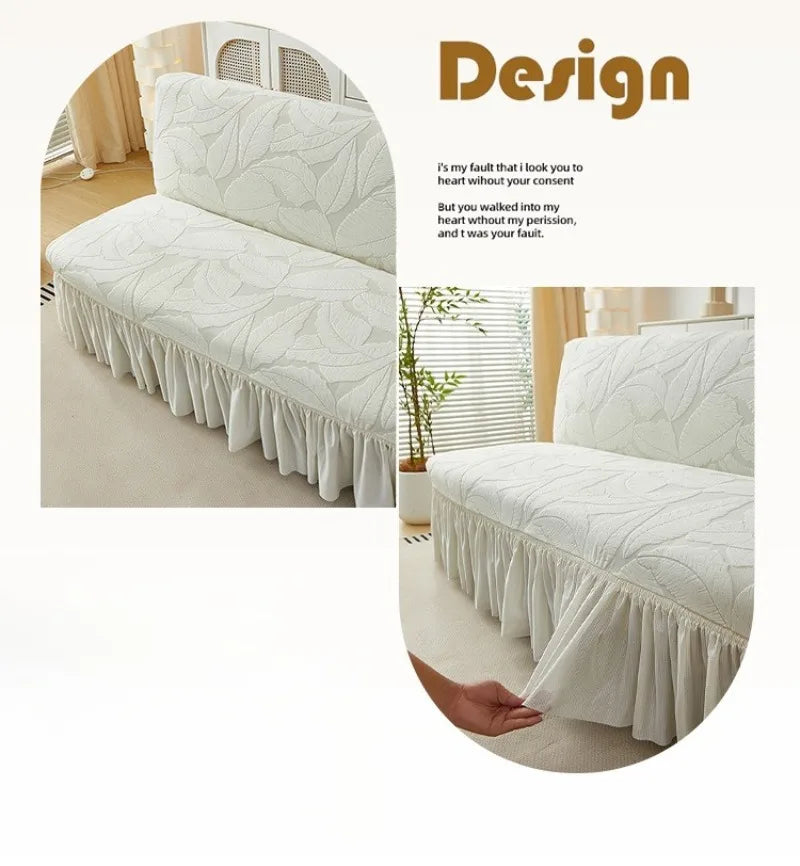 Armless Futon Folding Sofa Bed Cover To Prevent Cat Scratching/Protector Dustproof Non-Slip Stretch Folding Sofa Covers 소파 커버
