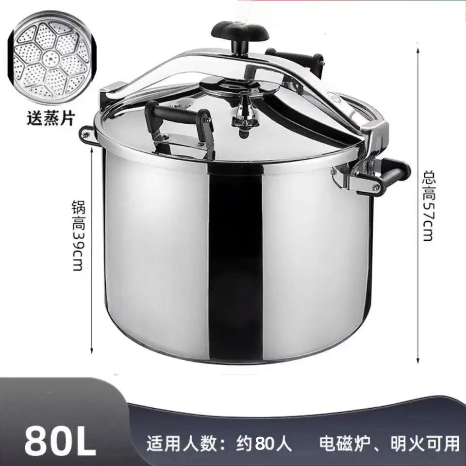 2025 New Pressure Cooker - 8L Commercial Stainless Steel Explosion-Proof Design for Gas & Induction Cooktops, 100KPA Fast Cookin
