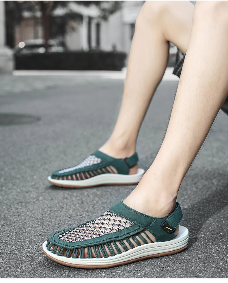 Summer Hand-woven Men's Sandals Fashion Men Casual Shoes Brand Designer Sneakers High Quality Outdoor Beach Sandals Men Shoes