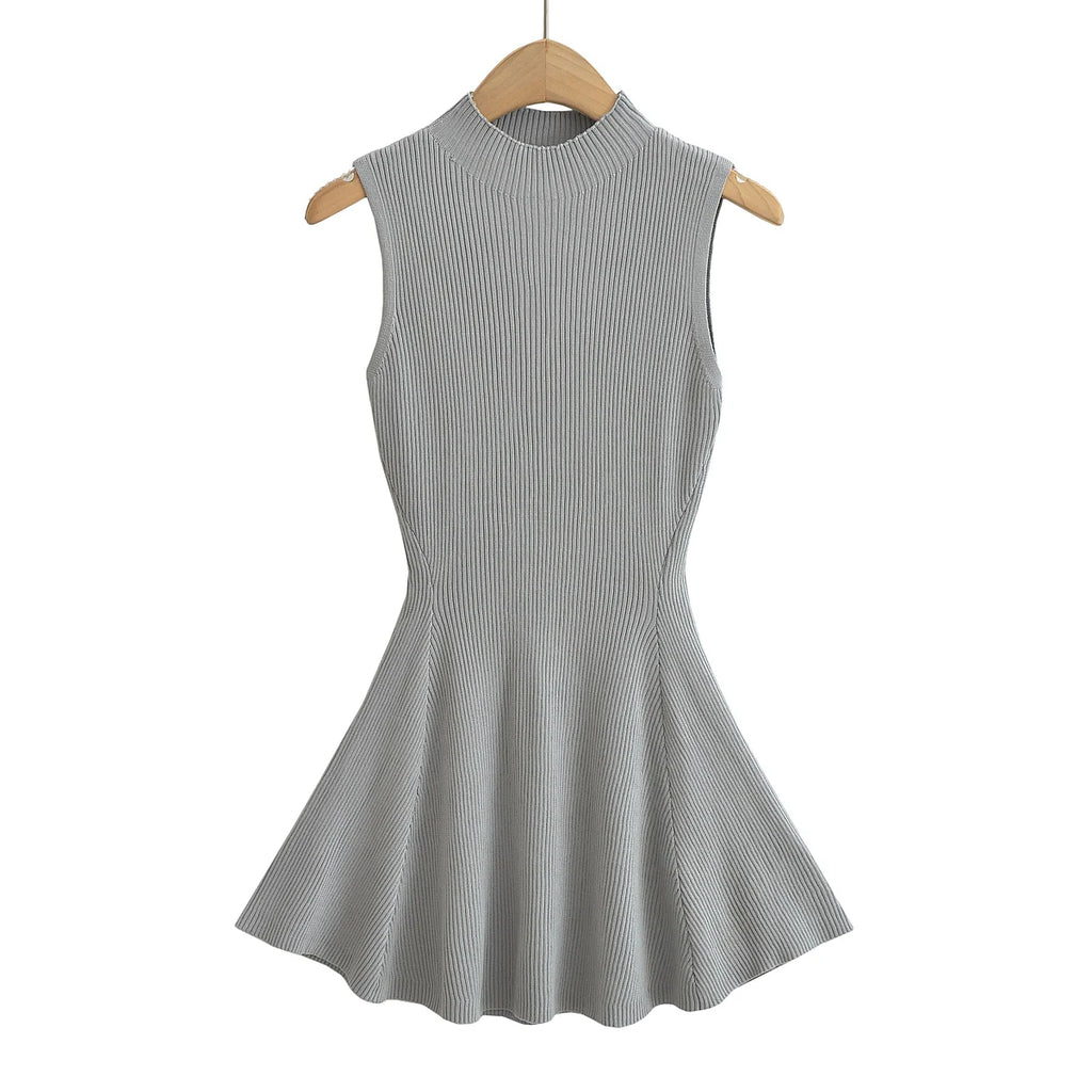 Summer Dresses for Women 2023 Sexy Sleeveless Knitted Dress Vestido Pullover Bodycon Mini Dress