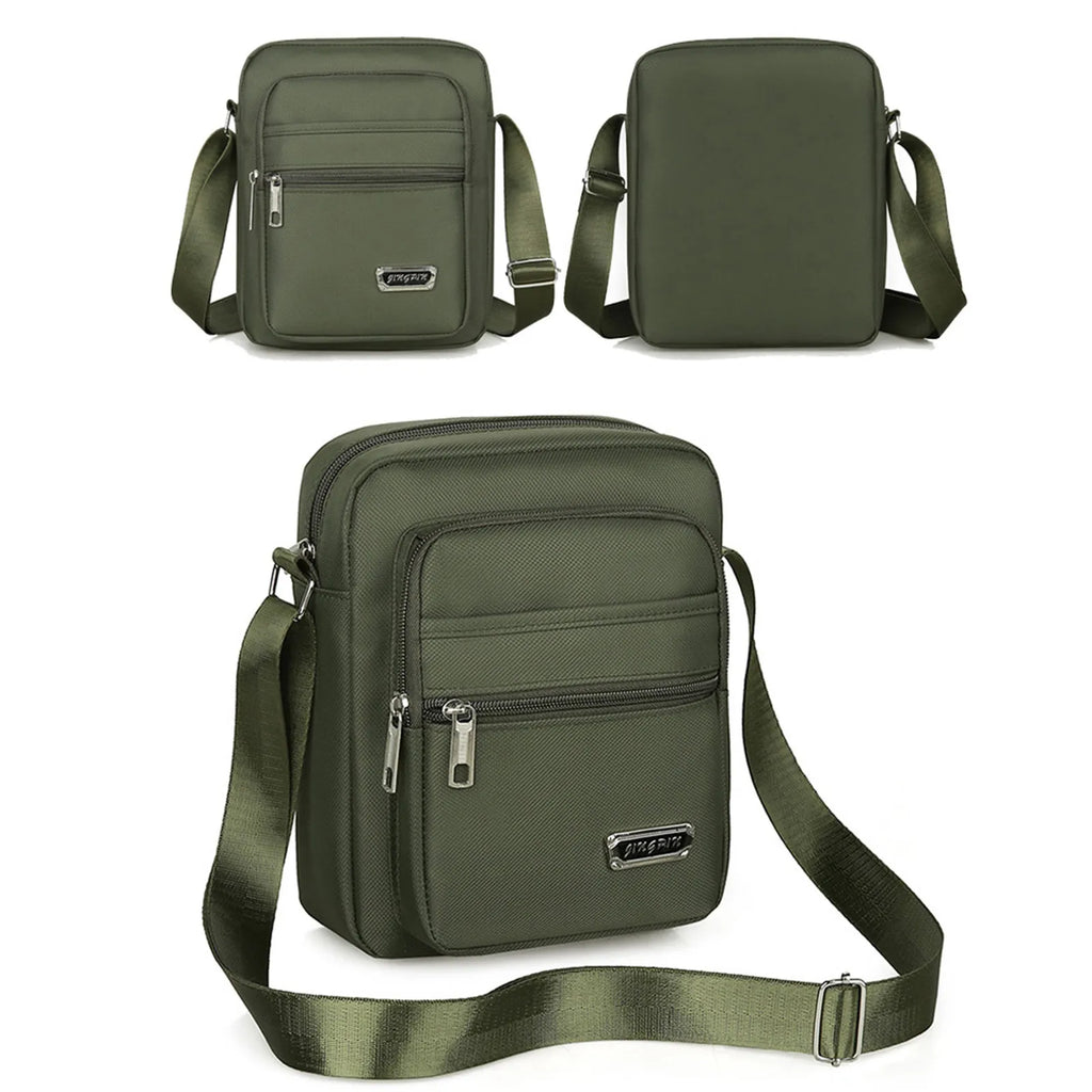 Men's Handbag Shoulder Messenger Bags Casual Canvas Travel Bag Waist Bag Multifunctional Waterproof Business Storage Bag Solid