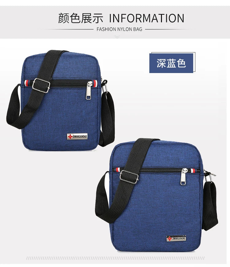 2022 Men's Bag Fashion Small Canvas Casual Handbags Male Cross Body Shoulder Messenger Bags for Men Purses and Handbags
