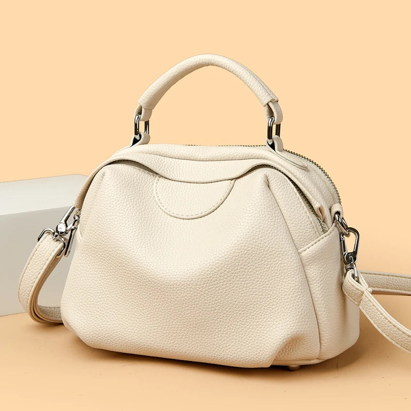 High Quality Soft Leather Tote Bag Fashion Women Shoulder Messenger Bag Large Capacity Wear-resistant Bag Luxury Handbag Sac