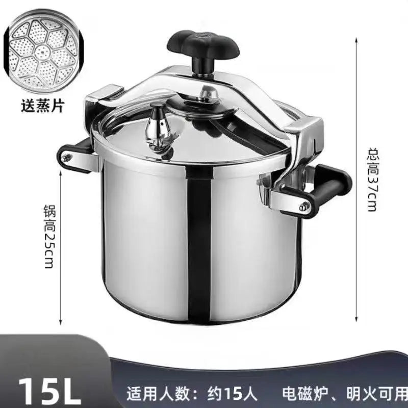 2025 New Pressure Cooker - 8L Commercial Stainless Steel Explosion-Proof Design for Gas & Induction Cooktops, 100KPA Fast Cookin