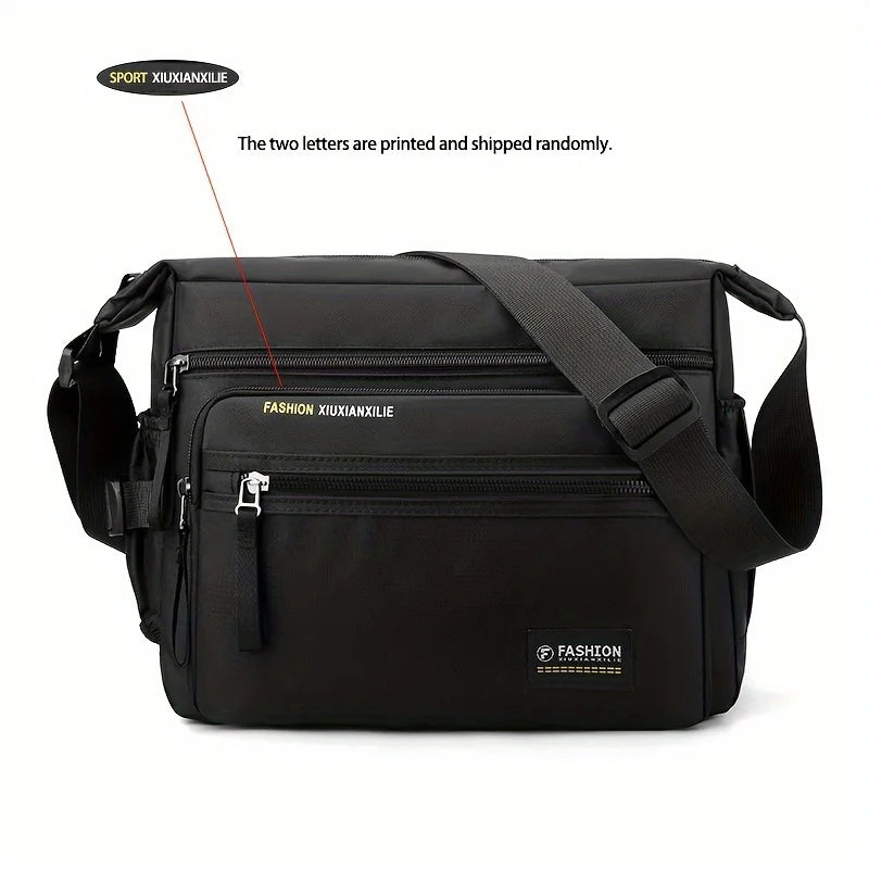 Multifunctional Crossbody Bags for Men, Nylon Waterproof Shoulder Bag, Luxury Design, 2025