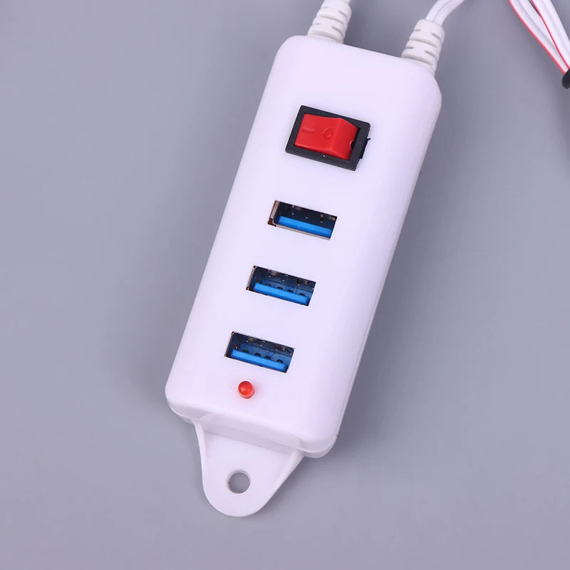 New 3USB Clip With Switch Charger Mobile Phone Charger USB Interface Universal Battery Mobile Phone Charger