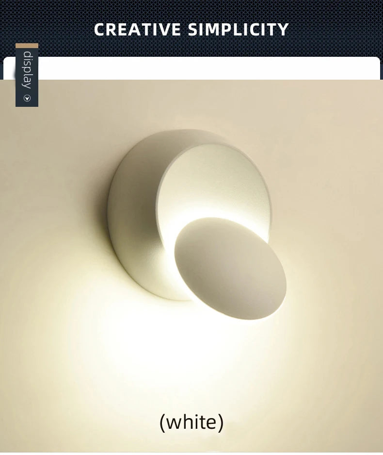 LED Modern Wall Lamp 5W 350 Degree Rotatable Wall Lamp For Stairs Living Room Bedroom Wall Light Home Office Fancy Light