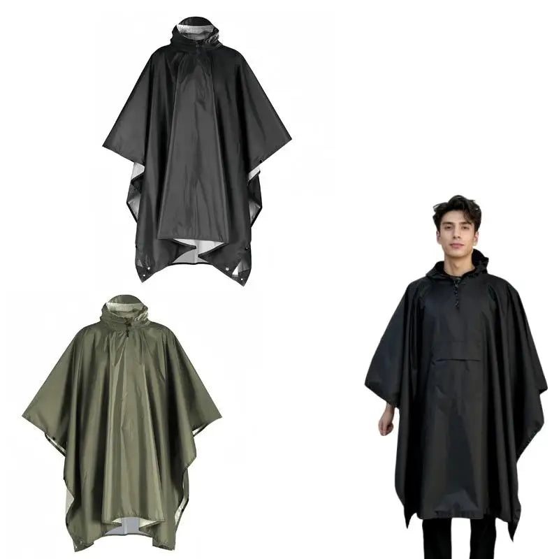 Rain Coat Travel Raincoat Waterproof Rain Poncho Hooded Sun Shelter For Outdoor Camping Hiking Fishing Cycling Climbing