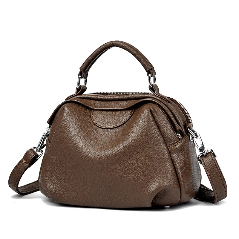 High Quality Soft Leather Tote Bag Fashion Women Shoulder Messenger Bag Large Capacity Wear-resistant Bag Luxury Handbag Sac