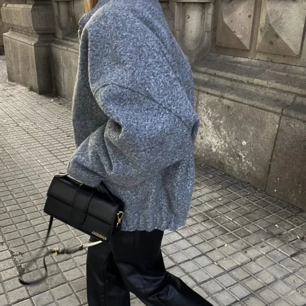 Casual Jackets For Women Fashion Chic Lady Long Sleeves Mock Neck Warm Coat Top Female Autumn Outwear Bomber Jackets Coats