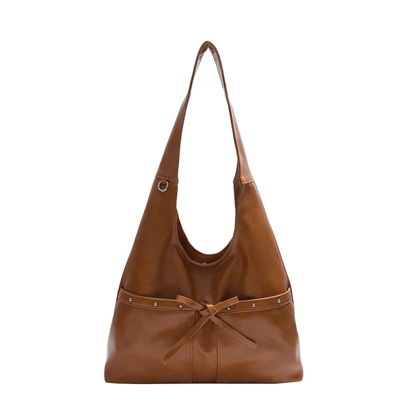 PU Large Capacity Hasp Tote Bags Solid Color High Quality Ladies Bags 2025 Hot Sale Light Luxury Commuting Women's Handbags