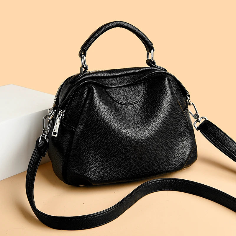 High Quality Soft Leather Tote Bag Fashion Women Shoulder Messenger Bag Large Capacity Wear-resistant Bag Luxury Handbag Sac