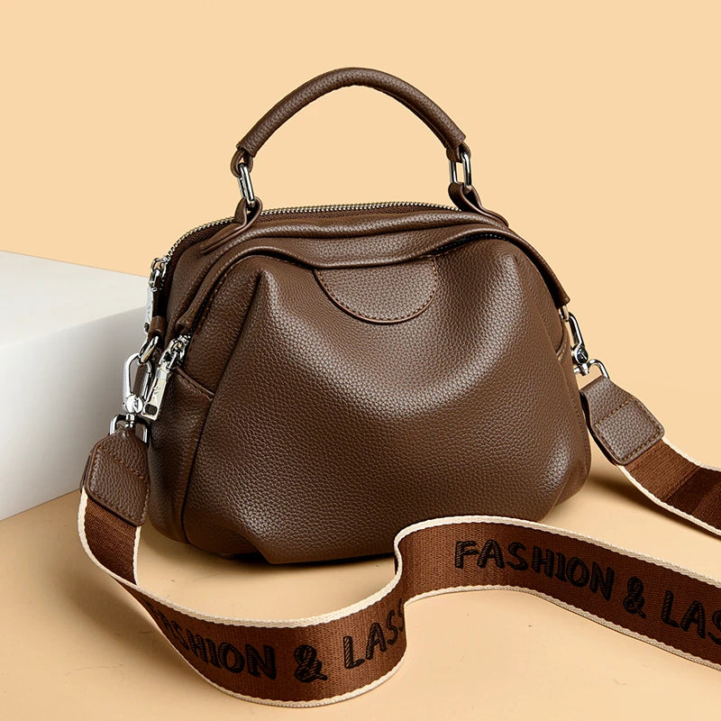 High Quality Soft Leather Tote Bag Fashion Women Shoulder Messenger Bag Large Capacity Wear-resistant Bag Luxury Handbag Sac