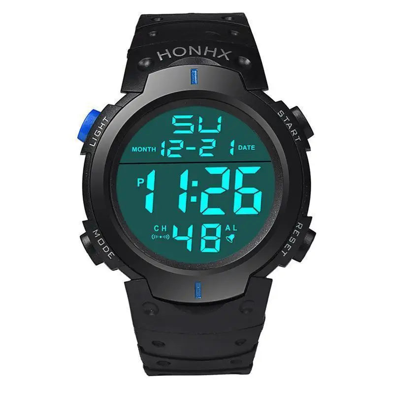 Men Sport LED Watches Men Digital Clock Multi-Functional Rubber Man Fitness Athlete Timekeeping Electronic Watch Reloj