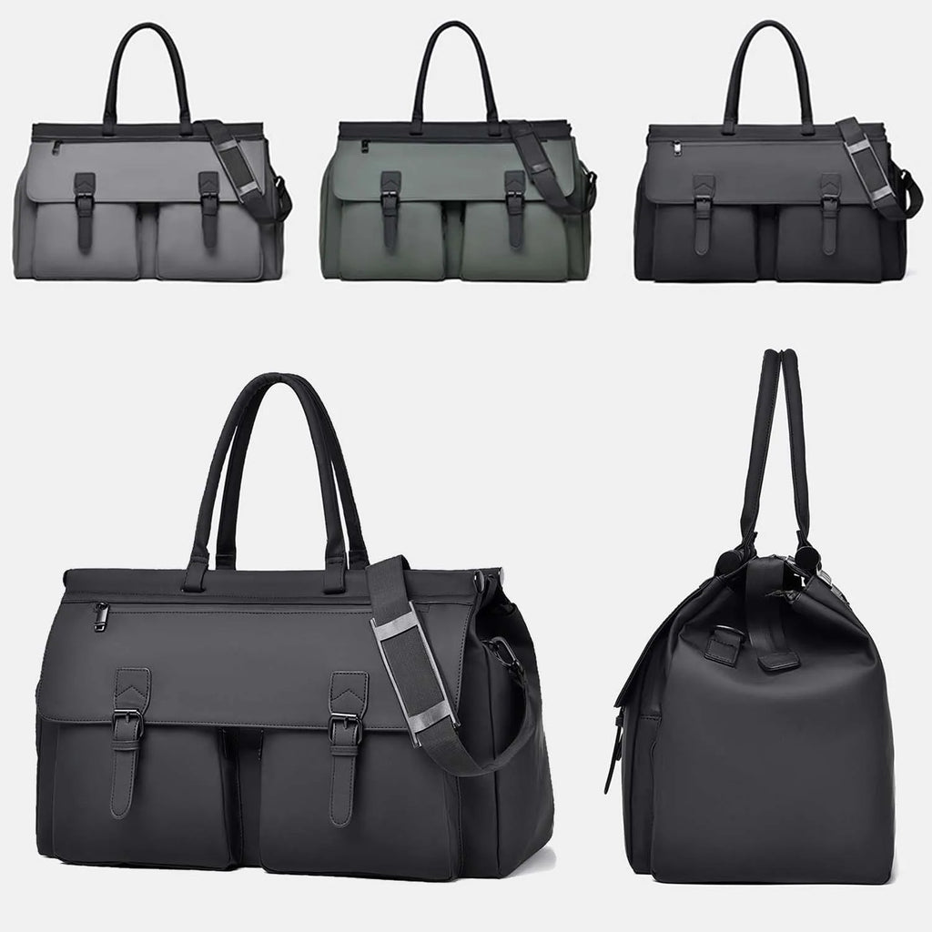 Men's Work Bag,Large Capacity Commuter Bag with Separate Wet/Dry Compartment,Multi-Purpose Travel Duffel for Gym Business Trips